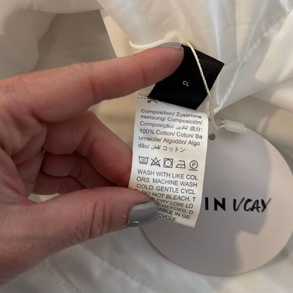 Shein NWT white ruffle sleeve embroidered blouse M - Picture 6 of 10